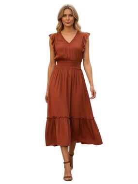Ava James Tiered Midi Bohomeian Dress Vintage